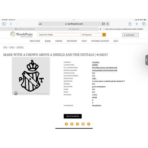 Tirschenreuth Bavaria Hand Painted Grapes Motif Porcelain Pitcher - Picture 8 of 9